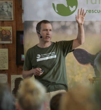 Bruce Friedrich at Farm Sanctuary's Hoe Down